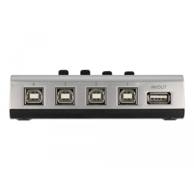 Delock Switch USB 2.0 with 4 x Type-B female to 1 x Type-A female manual bidirectional 2