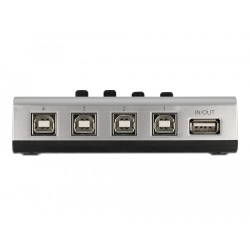 Delock Switch USB 2.0 with 4 x Type-B female to 1 x Type-A female manual bidirectional