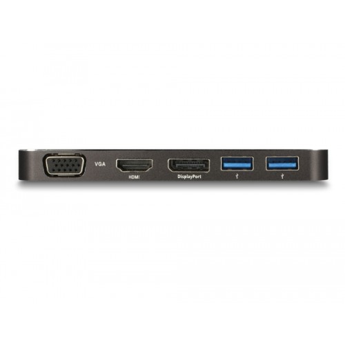 Delock USB Type-C™ 3.2 Dockingstation 4K HDMI DP / 1080p VGA, USB Hub und PD 3.0