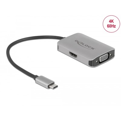 Delock USB Type-C™ Splitter (DP Alt Mode) - 1 x HDMI + 1 x VGA out