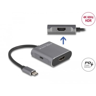 Delock USB Type-C™ Splitter (DP Alt Mode) to 2 x HDMI MST with USB Type-C™ PD