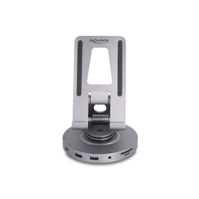 Delock Tablet and Laptop Docking Station 4K with integrated holder - HDMI / USB / Hub / SD / Micro SD / PD 3.0 - 360° rotateable 2