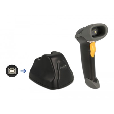 Delock 2.4 GHz Barcode Scanner 1D and 2D with charging station - 5 Languages 2