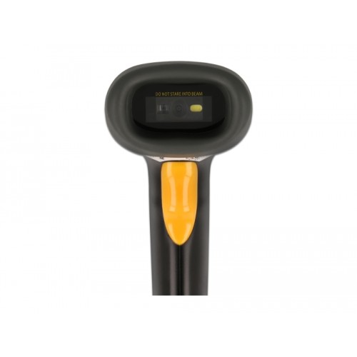 Delock 2.4 GHz Barcode Scanner 1D and 2D with charging station - 5 Languages