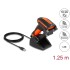 Delock Industrial Barcode Scanner 1D and 2D for 2.4 GHz or Bluetooth with inductive charging station