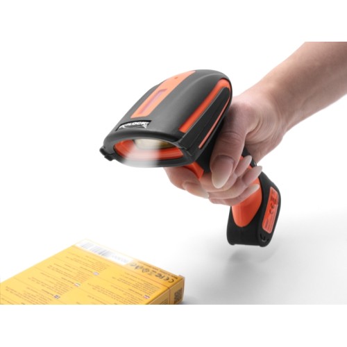 Delock Industrial Barcode Scanner 1D and 2D for 2.4 GHz or Bluetooth with inductive charging station