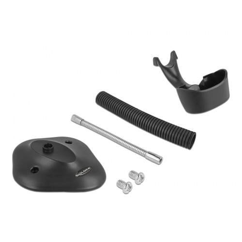 Delock USB Barcode Scanner 1D with connection cable and stand - Laser - black
