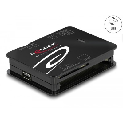 Delock USB 2.0 Card Reader for CF / SD / Micro SD / MS / xD / M2 memory cards