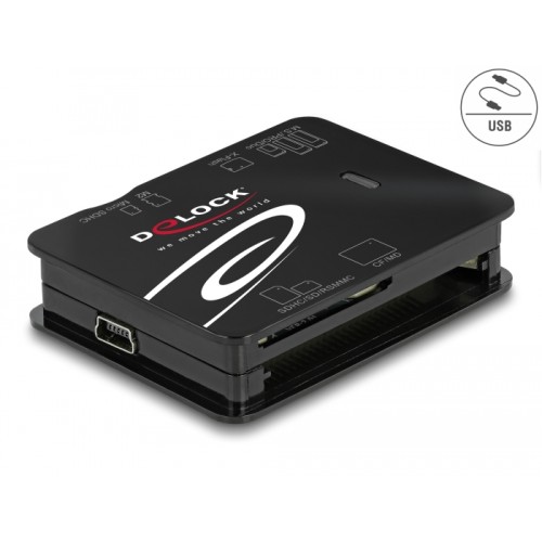 Delock USB 2.0 Card Reader for CF / SD / Micro SD / MS / xD / M2 memory cards