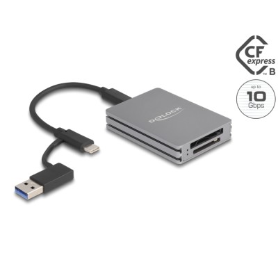 Delock USB Type-C™ Card Reader for SD and CFexpress type B memory cards