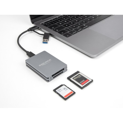 Delock USB Type-C™ Card Reader for SD and CFexpress type B memory cards