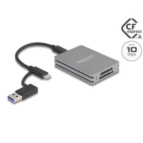 Delock USB Type-C™ Card Reader for SD and CFexpress type A memory cards