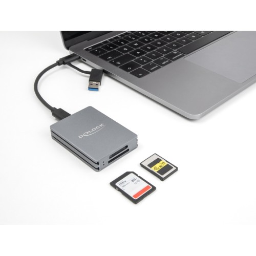 Delock USB Type-C™ Card Reader for SD and CFexpress type A memory cards