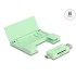 Delock Card Reader USB 5 Gbps USB Type-C™ / Type-A for SD and Micro SD memory cards with practical memory card case - mint