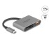 Delock USB-C™ Card Reader for SD and Micro SD memory cards + USB 10 Gbps Type-A port and USB Type-C™ PD 2.0 85 W