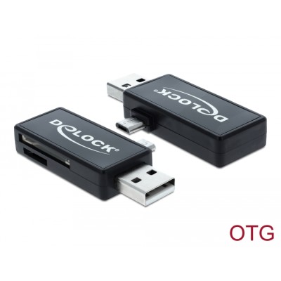 Delock Micro USB OTG Card Reader + USB A male