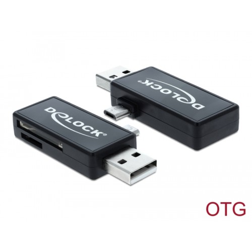 Delock Micro USB OTG Card Reader + USB A male