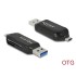Delock Micro USB OTG Card Reader + USB 3.0 A male