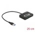 Delock Card Reader for XQD / SD / Micro SD memory cards + USB Type-A port