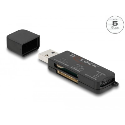 Delock SuperSpeed USB Card Reader for SD / Micro SD / MS memory cards