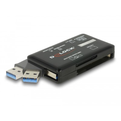 Delock SuperSpeed USB 5 Gbps Card Reader for CF / SD / Micro SD / MS / M2 / xD memory cards