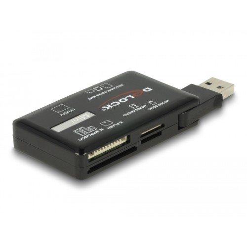 Delock SuperSpeed USB 5 Gbps Card Reader for CF / SD / Micro SD / MS / M2 / xD memory cards