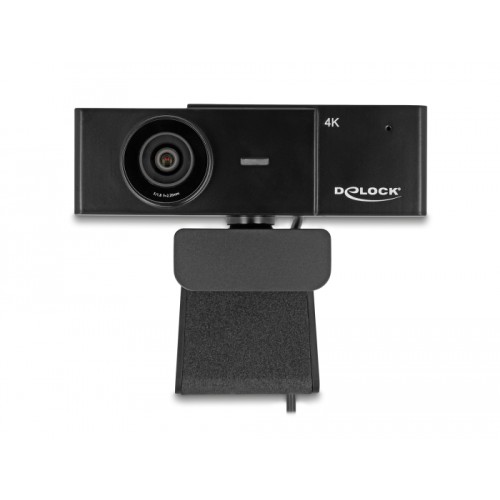Delock USB UHD Webcam with microphone 4K 30 Hz 110° viewpoint and tripod