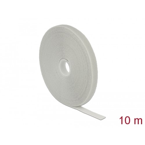 Delock Velcro tape on roll L 10 m x W 13 mm grey