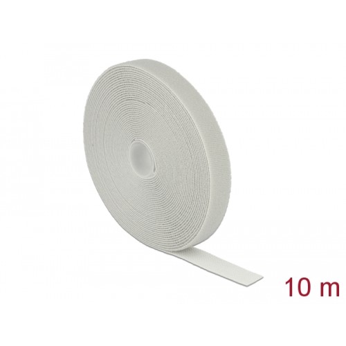 Delock Velcro tape on roll L 10 m x W 20 mm grey
