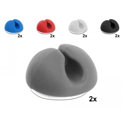 Delock Cable Holder Mini Set 10 pieces assorted colors