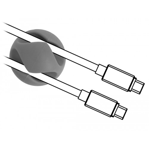 Delock Cable Holder with 2 feed-throughs Set 6 pieces