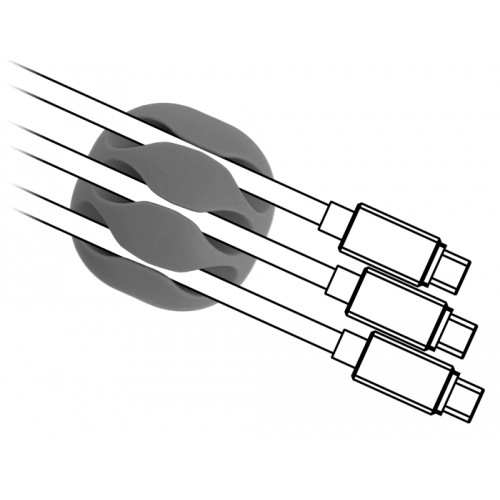 Delock Cable Holder with 3 feed-throughs Set 6 pieces