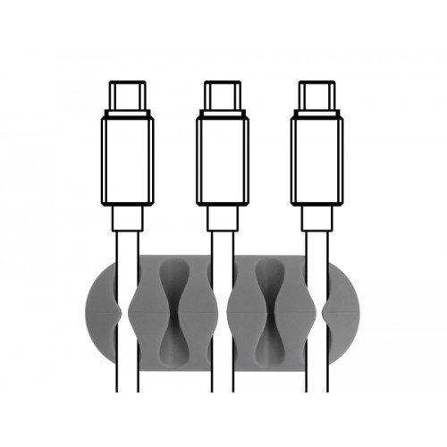 Delock Cable Holder with 5 feed-throughs Set 6 pieces