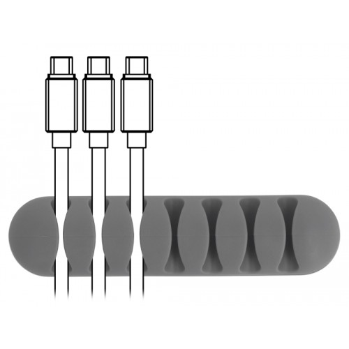 Delock Cable Holder with 7 feed-throughs Set 6 pieces