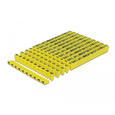 Delock Cable Marker Clips A-Z yellow 260 pieces