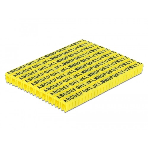 Delock Cable Marker Clips A-Z yellow 260 pieces