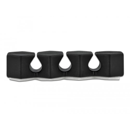 Delock Cable Holder with 3 feed-throughs honeycomb Set 6 pieces