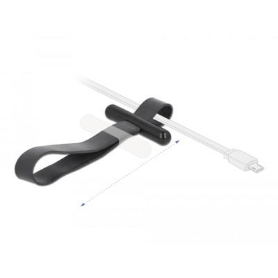 Delock Cable Tie with rubber loop black 2