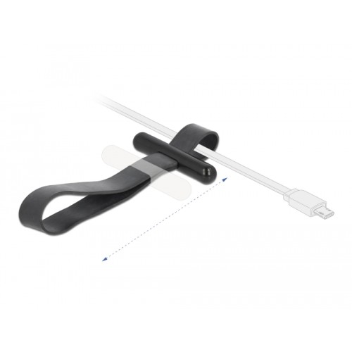 Delock Cable Tie with rubber loop black