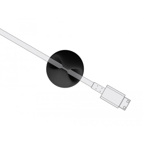 Delock Cable holder set self-adhesive 6 pieces black