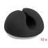 Delock Cable Holder Mini self-adhesive Set 10 pieces black