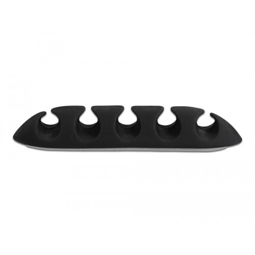 Delock Cable Holder with 5 feed-throughs self-adhesive Set 6 pieces black / white
