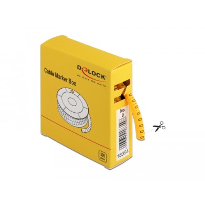 Delock Cable Marker Box, No. 0, yellow, 500 pieces 2