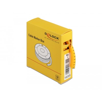 Delock Cable Marker Box, No. 1, yellow, 500 pieces