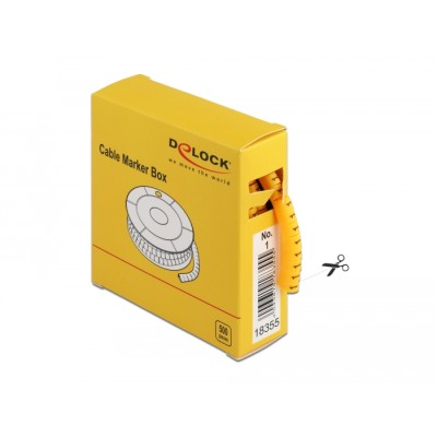 Delock Cable Marker Box, No. 1, yellow, 500 pieces 2