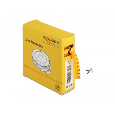 Delock Cable Marker Box, No. 2, yellow, 500 pieces 2