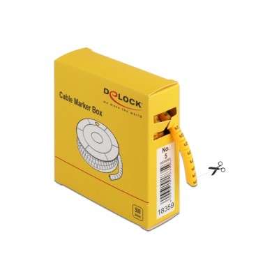 Delock Cable Marker Box, No. 5, yellow, 500 pieces 2