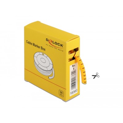 Delock Cable Marker Box, No. 6, yellow, 500 pieces 2