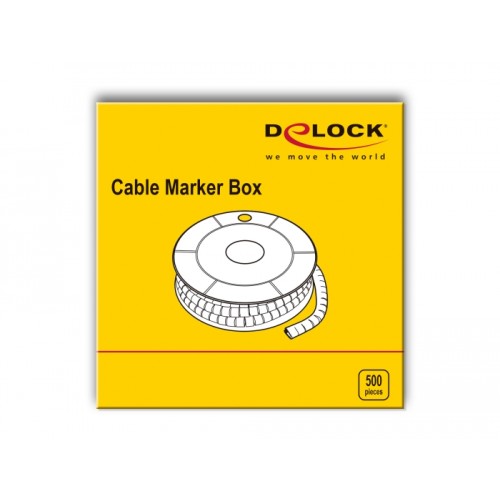 Delock Cable Marker Box, No. 6, yellow, 500 pieces
