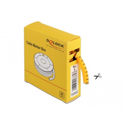 Delock Cable Marker Box, No. 8, yellow, 500 pieces 2